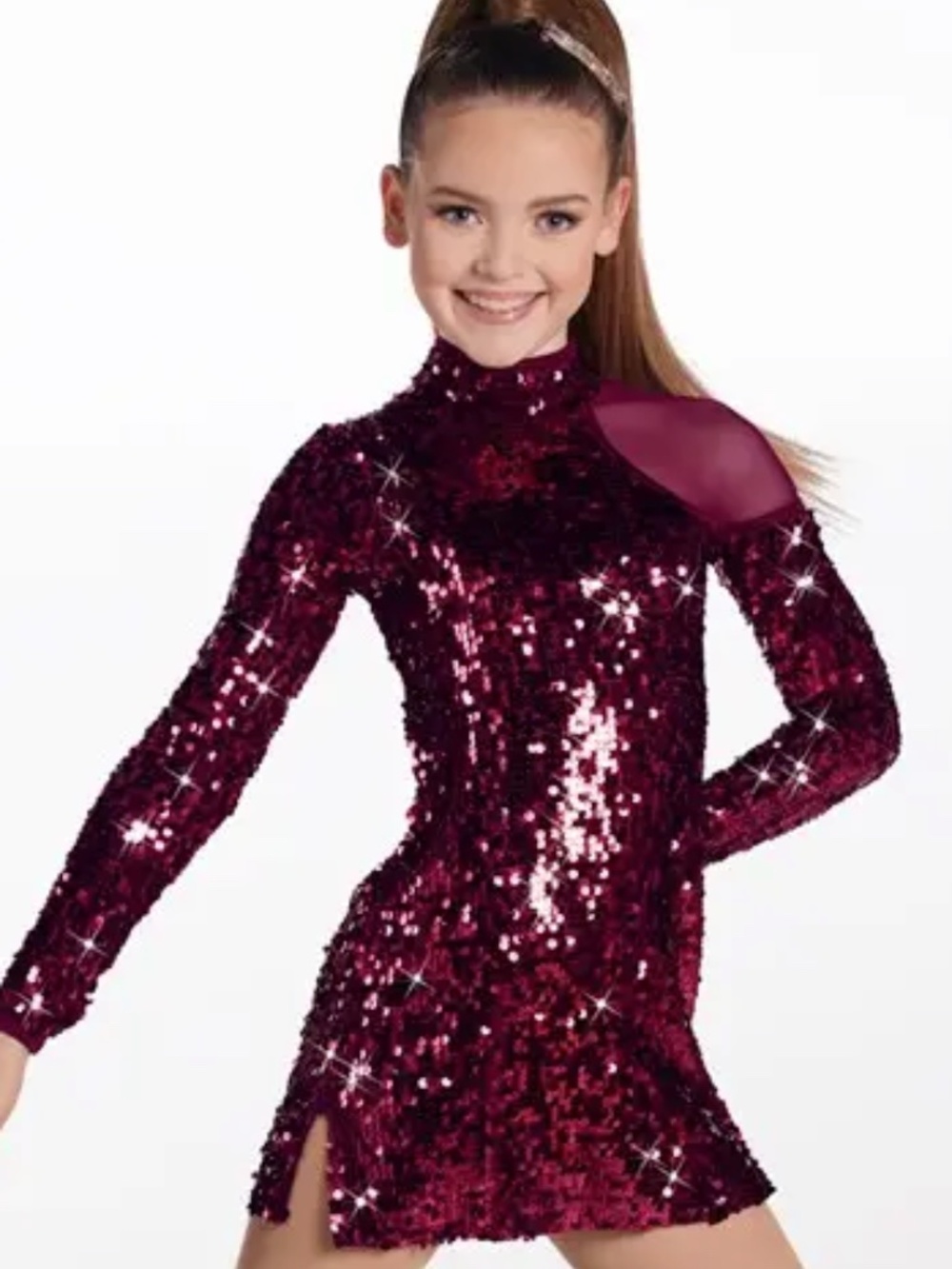 NEW! Weissman Style# 17513 Ultra Sparkle long sleeve shift dress Size:MC